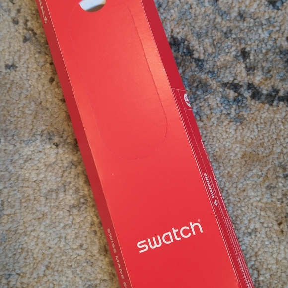 🆕 Swatch Clownfish SUON112 Blue/White Transparent Reversible Band Swatch